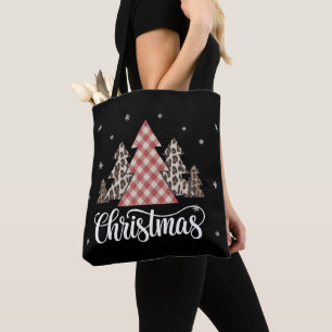 Christmas Tree Leopard Funny Xmas Holiday Tote Bag