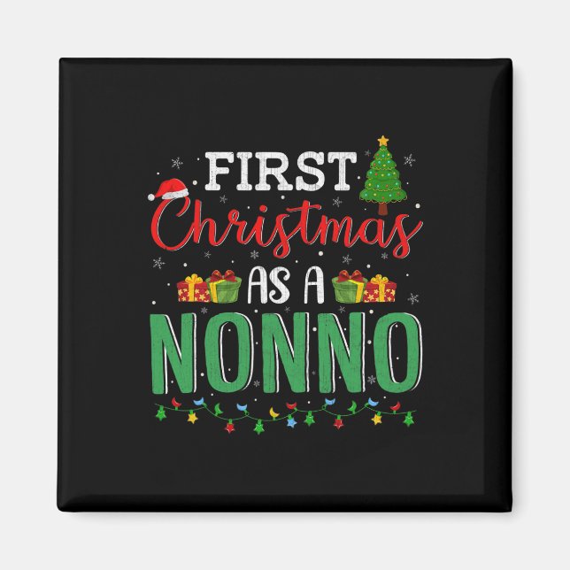 Christmas Tree Lights Decor Funny First Christmas  Magnet (Front)