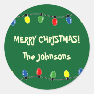 Christmas tree lights stickers Personalizable