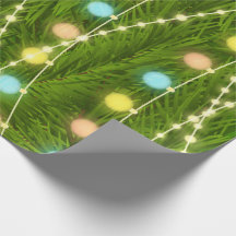 Christmas Tree Lights Wrapping Paper