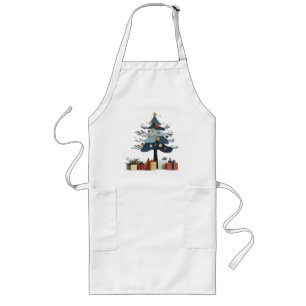 Christmas tree long apron