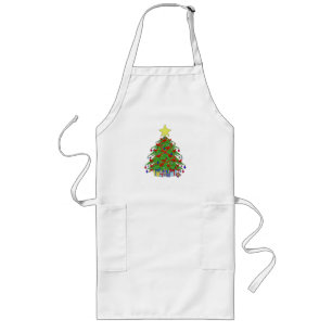 Christmas tree long apron