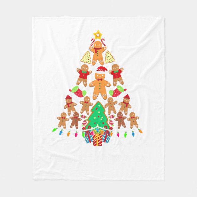 Christmas Tree Lover Woman Kid - Funny Merry Chris Fleece Blanket (Front)