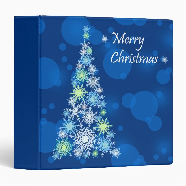 Christmas tree made of snowflakes.  binder (Front/Spine)