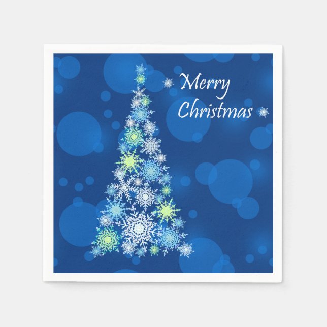 Christmas tree made of snowflakes. napkin (Front)
