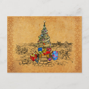 Christmas Tree Memories Holiday Postcard