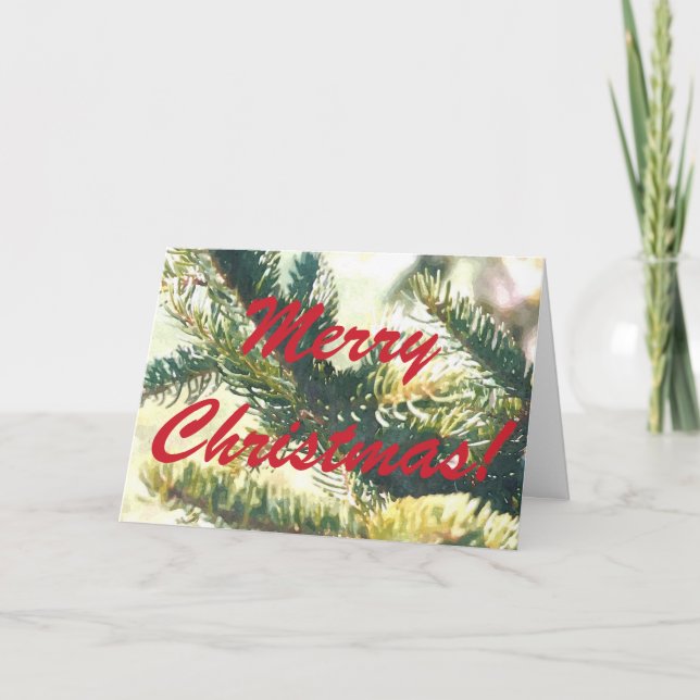 CHRISTMAS TREE MERRY CHRISTMAS CARD (Front)