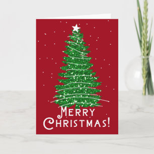 Christmas Tree Merry Christmas Cards