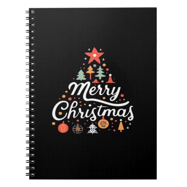 Christmas Tree Merry Christmas Classic Notebook (Front)