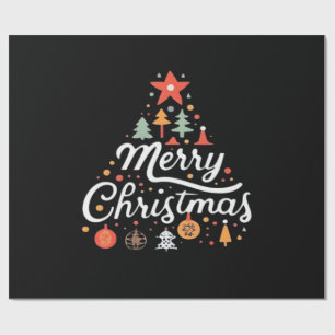 Christmas Tree Merry Christmas Classic Wrapping Paper