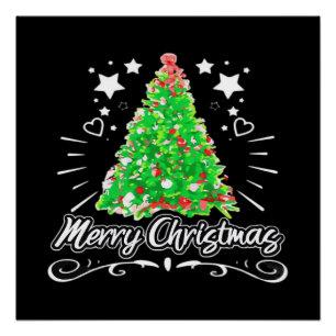 Christmas Tree Merry Christmas Essential Poster