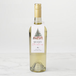 Christmas Tree Merry Christmas Gift Bottle Tag