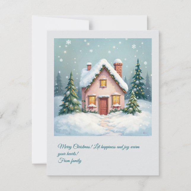 Christmas tree. Merry Christmas! Holiday Card (Front)
