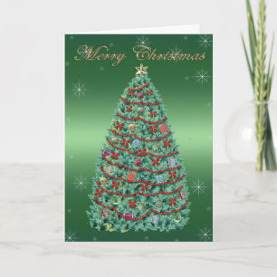 Christmas Tree Merry Christmas Holiday Card