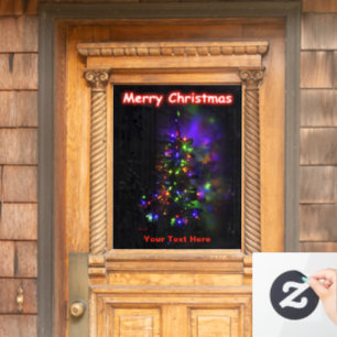 Christmas Tree - Merry Christmas Window Cling