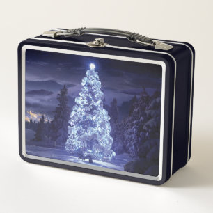 Christmas Tree  Metal Lunch Box