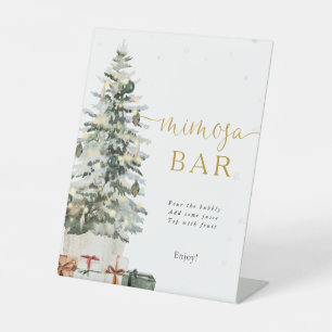 Christmas Tree Mimosa Bar Sign