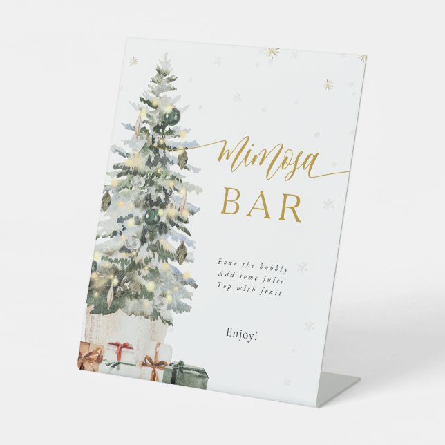 Christmas Tree Mimosa Bar Sign (Front)