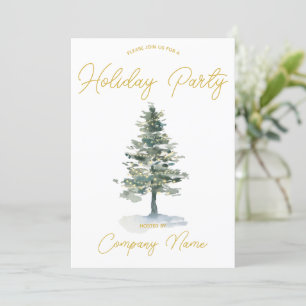 Christmas Tree Minimalist Corporate Holiday Party Invitation