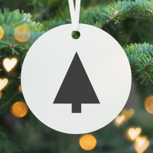 Christmas Tree Minimalist Scandinavian Modern Metal Ornament