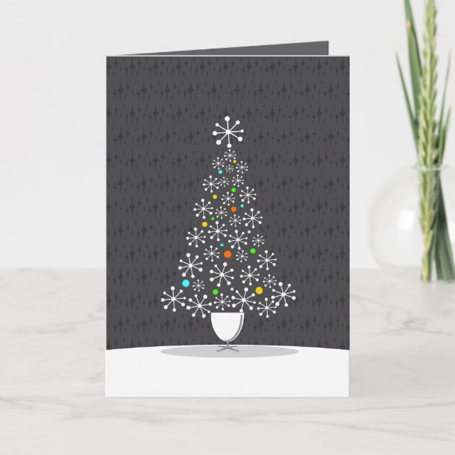 Christmas Tree - Minimalist Stars Holiday Card (Front)