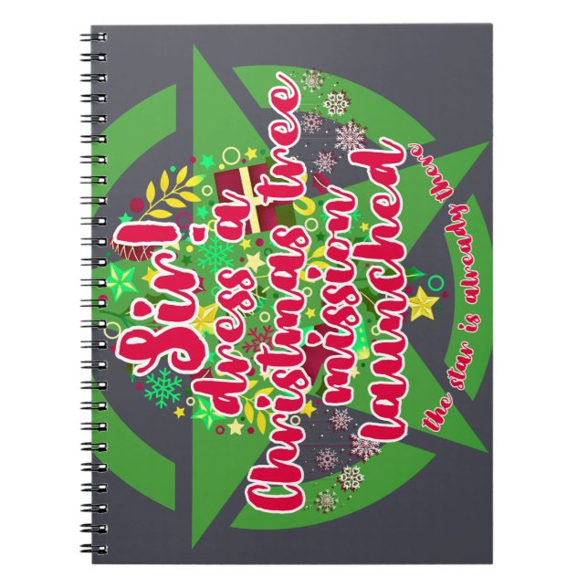 Christmas tree, mission, army notebook (Front)
