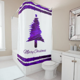 Christmas Tree Modern Holiday Pattern Purple
