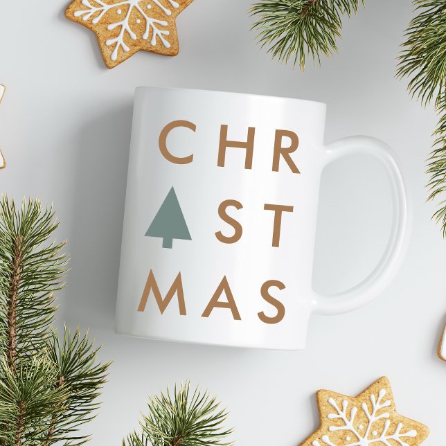 Christmas Tree | Modern Minimalist Scandinavian Coffee Mug (Creator Uploaded)