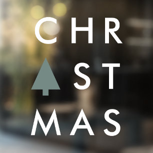 Christmas Tree Modern Minimalist Scandinavian Window Cling