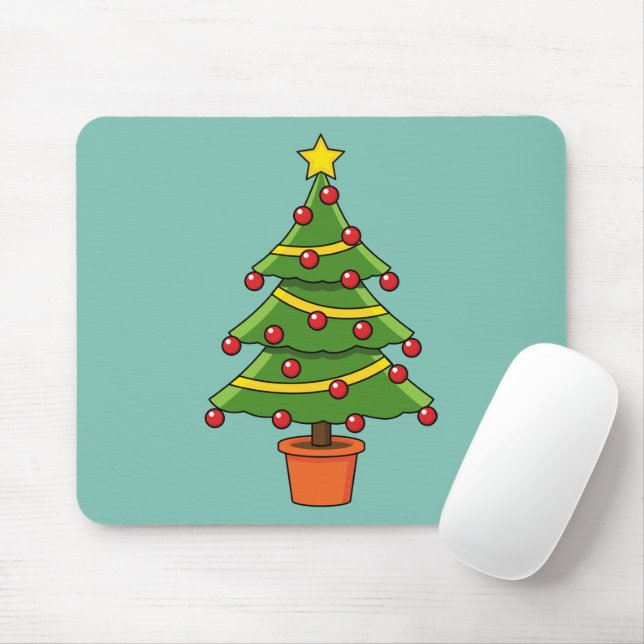 Christmas Tree Mouse Pad (With Mouse)