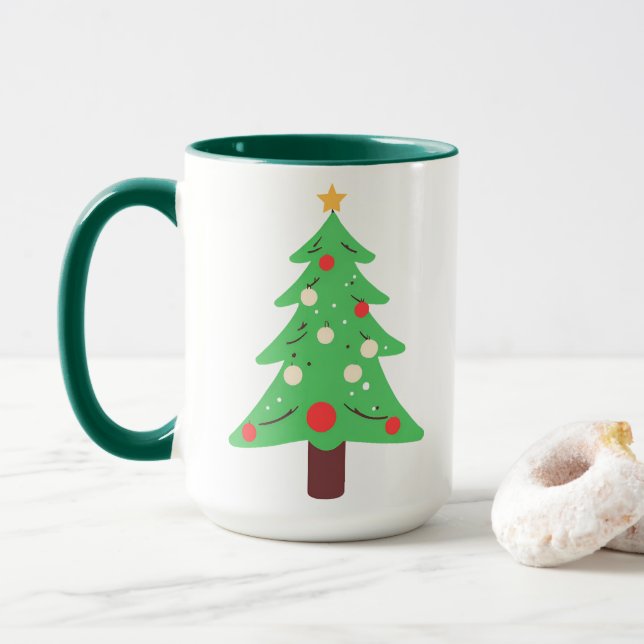 Christmas Tree Mug (With Donut)