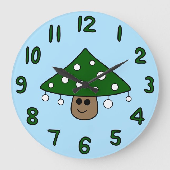 Christmas Tree Mushroom Clock (Front)