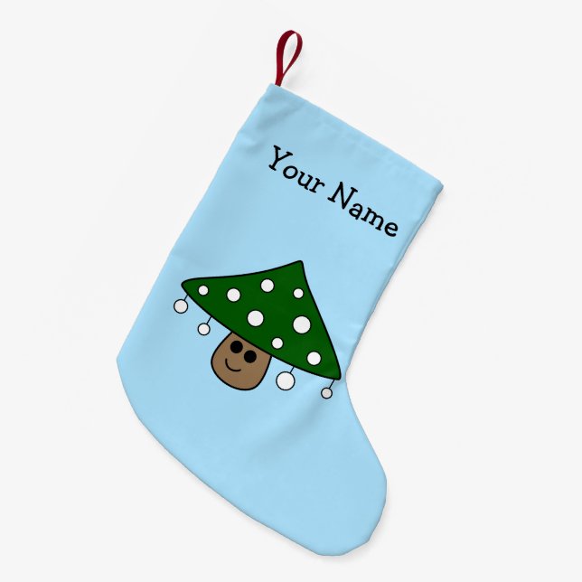 Christmas Tree Mushroom Stocking (Front (Hanging))