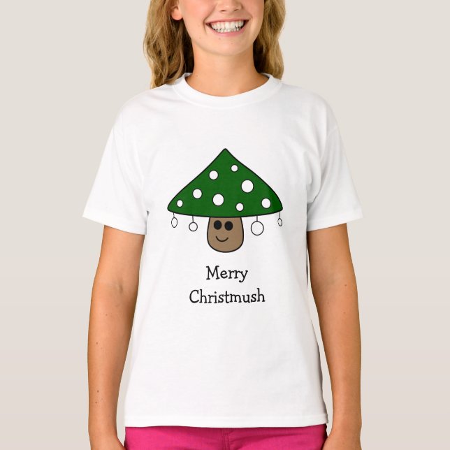 Christmas Tree Mushroom T-Shirt (Child) (Front)