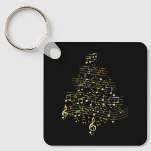 Christmas Tree Music Note Musician Mother Gift Keychain