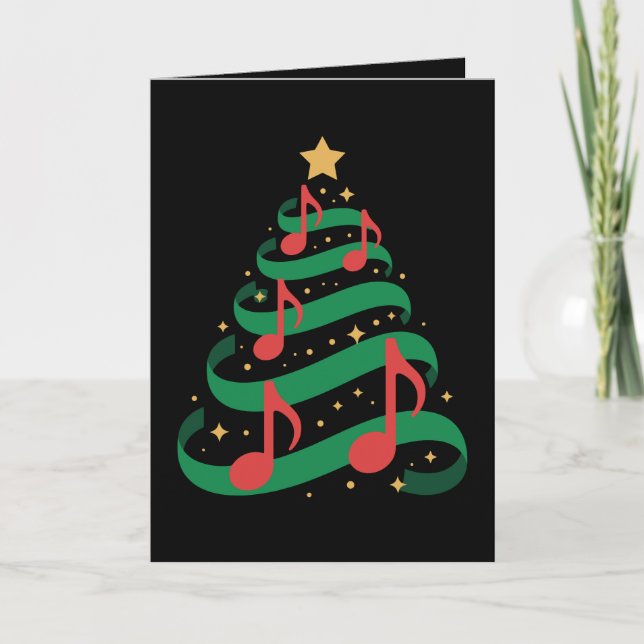 Christmas Tree Music Notes Star Xmas Melody (Front)