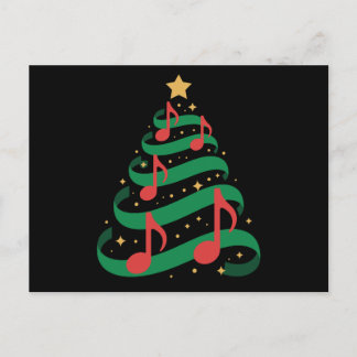 Christmas Tree Music Notes Star Xmas Melody