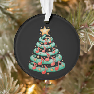 Christmas Tree Musical Notes Song Musician Xmas Ornament