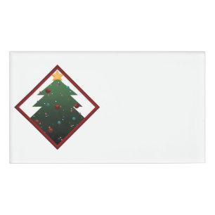 Christmas Tree Name Tag