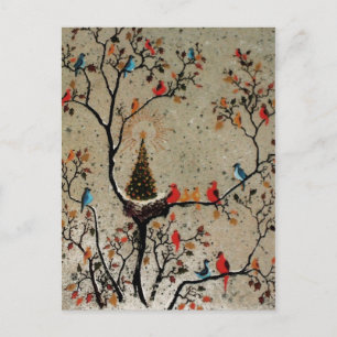 Christmas Tree Nest ~ Postcard PHOTO INSERT