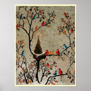 Christmas Tree Nest ~ Print Poster