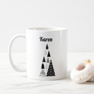 Christmas Tree Newlywed Couple Friend Minimalist Coffee Mug