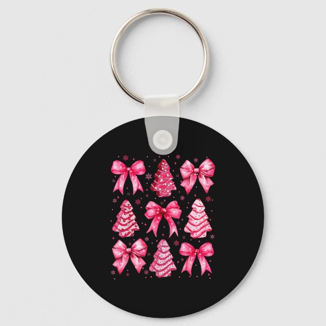 Christmas Tree Nk Cake Coquette Christmas Xmas Gir Keychain (Front)