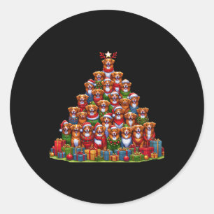Christmas Tree Nova Scotia Duck Tolling Retriever  Classic Round Sticker