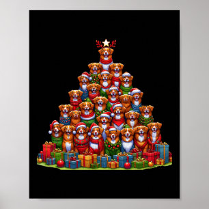 Christmas Tree Nova Scotia Duck Tolling Retriever Poster