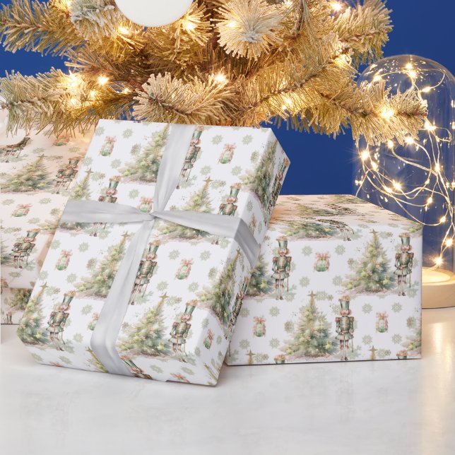 Christmas Tree Nutcracker Wrapping Paper (Holidays)