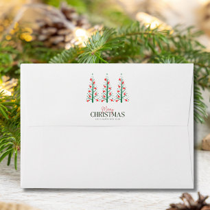 Christmas Tree of Fighter Jet Airplanes,Minimalist Envelope