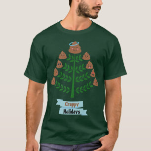 Christmas tree of poop happy crappy holidays funny T-Shirt