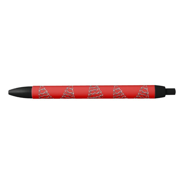 Christmas tree on red black ink pen (Front)