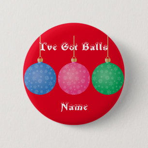 Christmas Tree Ornament Balls Thunder_Cove 2 Inch Round Button
